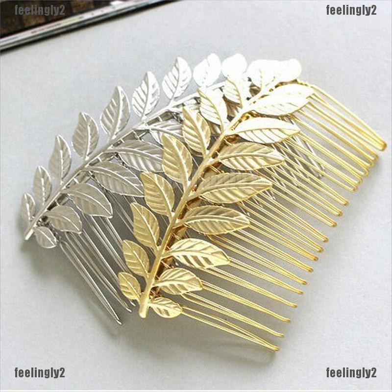 ❤Mặt Trời❤ Kẹp Tóc Hình Chiếc Lá Thanh Lịch Cho Nữ