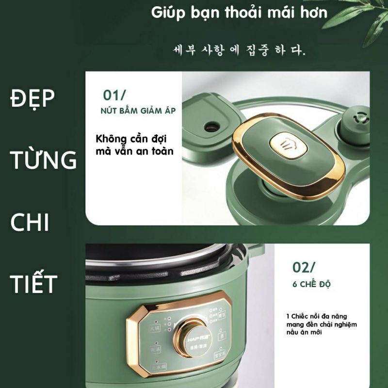 Nồi Áp Suất Đa Năng Nineshield 3 lít