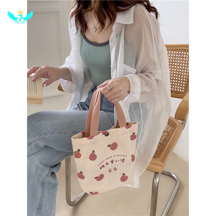 Túi vải Mini Dễ Thương Phong Cách Hàn Quốc Cho Nữ