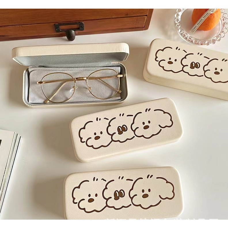 Hộp Đựng Mắt Kính Hình Chú Chó Dễ Thương Chống Áp Lực Ốp