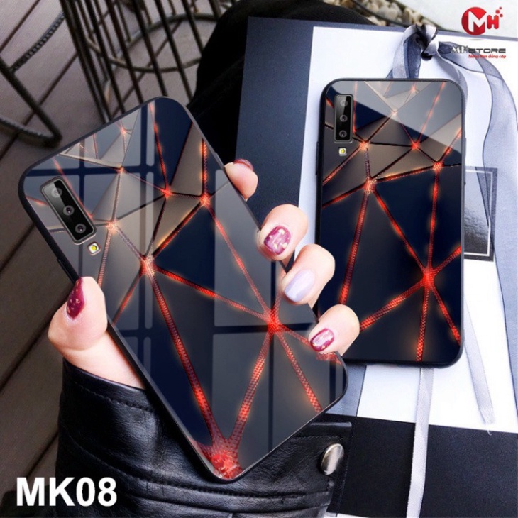 Ốp kính in hình ngựa lửa, bướm thuần khiết, tháp Eiffel cho máy samsung: A750 -A9 2018-A20/A30-A50-A70