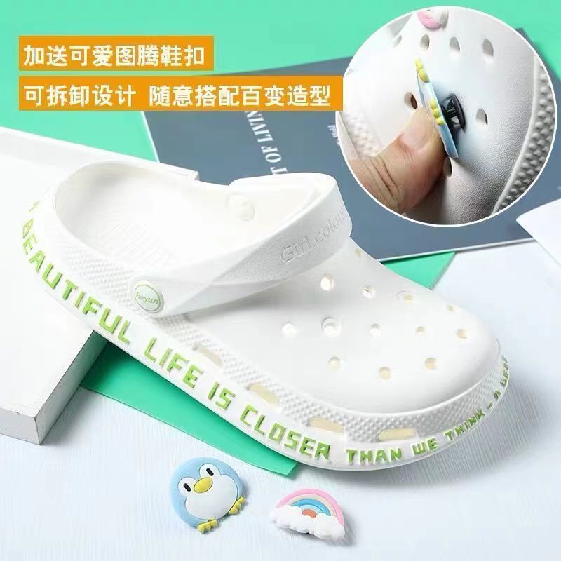 Dép Sandal Đục Lỗ Chống Trượt Thời Trang Mùa Hè Dễ Thương Cho Nữ