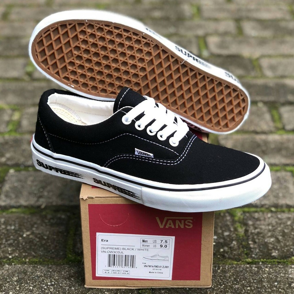 Giày Thể Thao Vans Era Supreme Phối Màu Đen Trắng Cá Tính