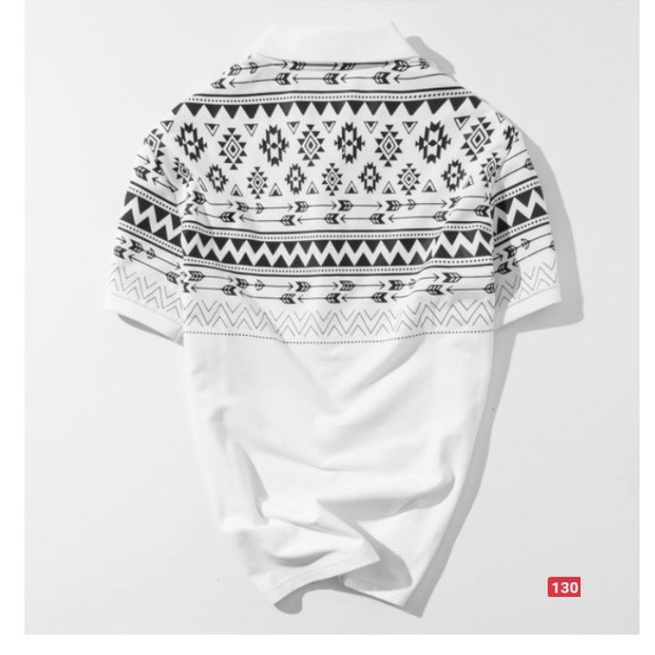 Áo thun polo nam in hoa văn trống đồng cá tính