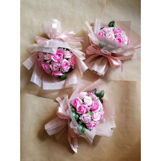 Bó hoa hồng sáp thơm 12 bông màu hồng phấn. Quà tặng bạn gái 20/10, sinh nhật, tặng mẹ 8/3, thầy cô, Valentine 14/2