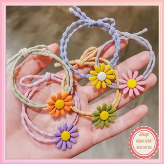 Dây buộc tóc cột tóc hoa cúc Hàn Quốc