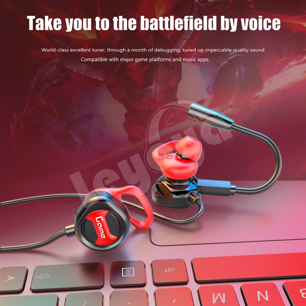 Tai nghe chơi game chụp tai Leyoya T90 chống ồn có mic dành cho game thủ PUBG Xiaomi Huawei Oppo Vivo