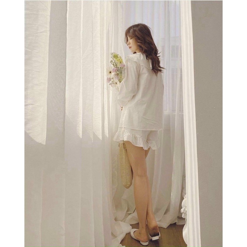 Set đồ SOBA SET thiết kế hàn xẻng chất vải linen cực mát quần có bo chun co giãn có lót không mỏng form chuẩn | BigBuy360 - bigbuy360.vn