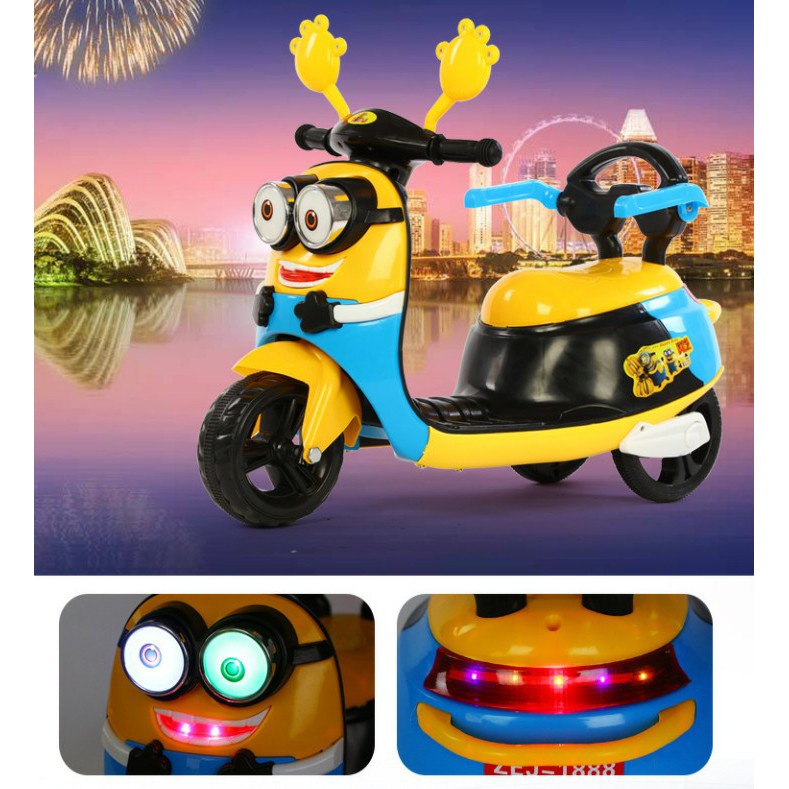 ☬┇Xe máy điện cho bé Minion / heo