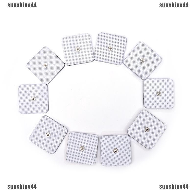 Bộ 10 Miếng Đệm Vuông Thay Thế Cho Máy Mát Xa Tens Units