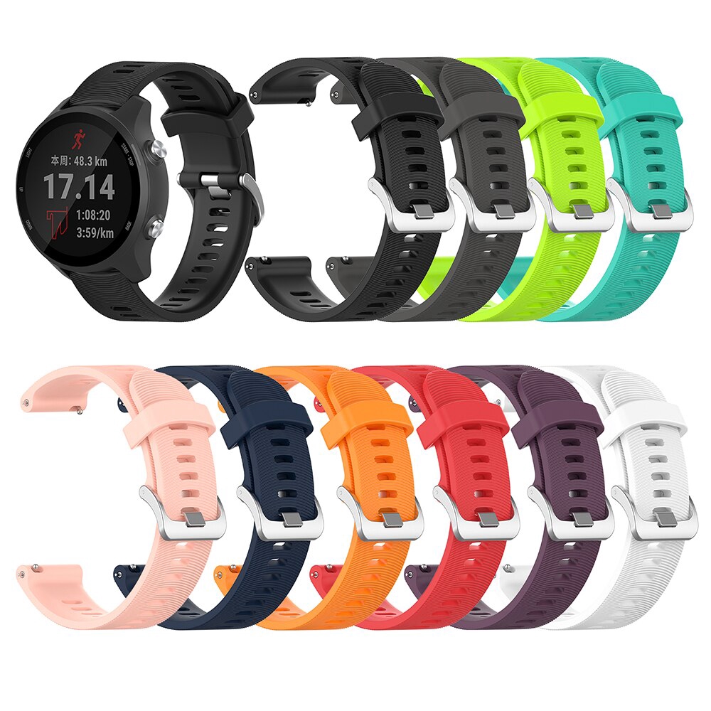 Dây Đeo Thay Thế 20mm Bằng Silicone Cho Đồng Hồ Thông Minh Garmin Forerunner 245 245M 645