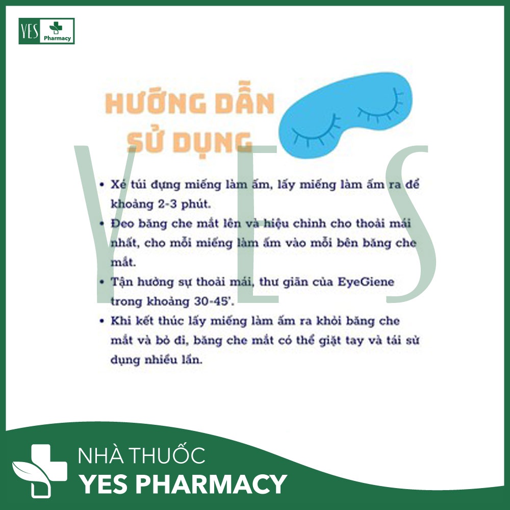 Bộ che mắt chườm ấm Eyegiene USA - Nhà thuốc Yes Pharmacy
