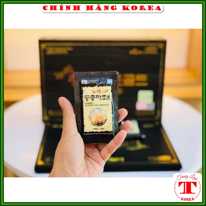 Nước đông trùng hạ thảo hàn quốc hộp gỗ đen 60 gói - Tăng đề kháng, sức khỏe, phòng ung thư - tranglinh