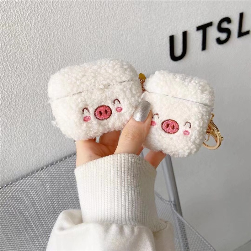 Vỏ Bảo Vệ Hộp Sạc Tai Nghe for Airpods 1 2 Pro Hình Chú Heo Nhồi Bông Dễ Thương