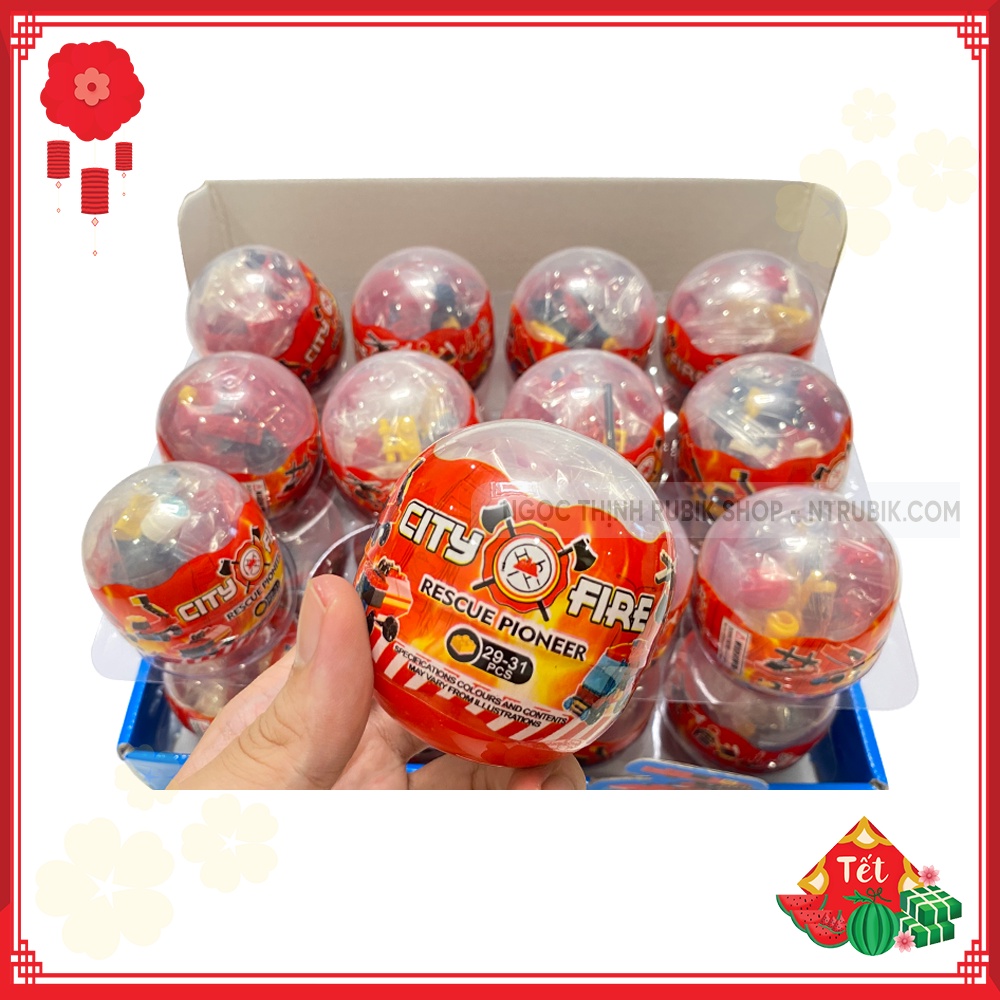 Đồ chơi Xếp Hình Trong Trứng - Đồ chơi lắp ráp mô hình - City Fire  (giao ngẫu nhiên)