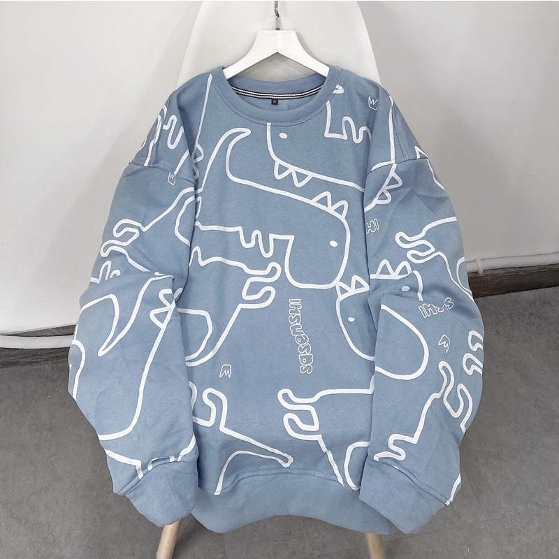 áo sweater khủng long ảnh thật unisex ( nam nữ mặc đều được) | BigBuy360 - bigbuy360.vn