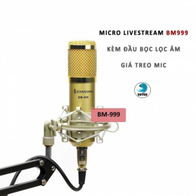 Bộ mic thu âm ( kèm đầu bọc lọc âm và giá treo gắn mic