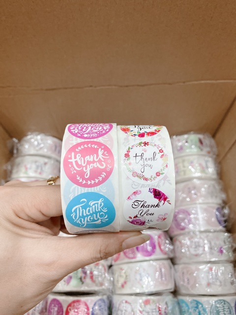 Tem dán thank you siu rẻ tiện lợi