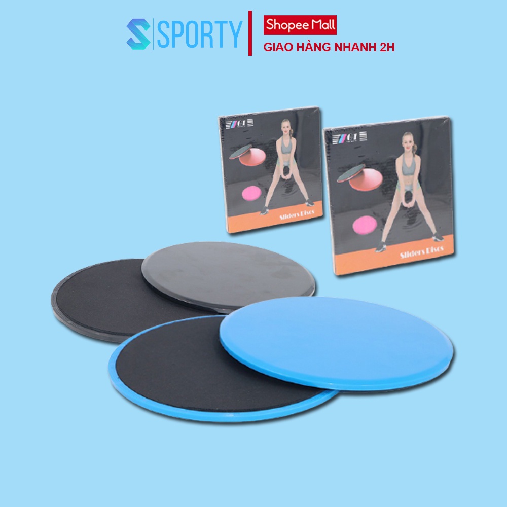 Đĩa chống trượt hỗ trợ tập yoga và gym tại nhà, chất liệu abs cao cấp YGW40 SPORTY