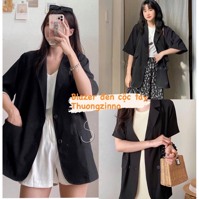 [Ảnh thật/Video]Áo blazer Meci cộc tay túi nắp Áo vest thiết kế kiểu dáng Hàn Quốc | BigBuy360 - bigbuy360.vn