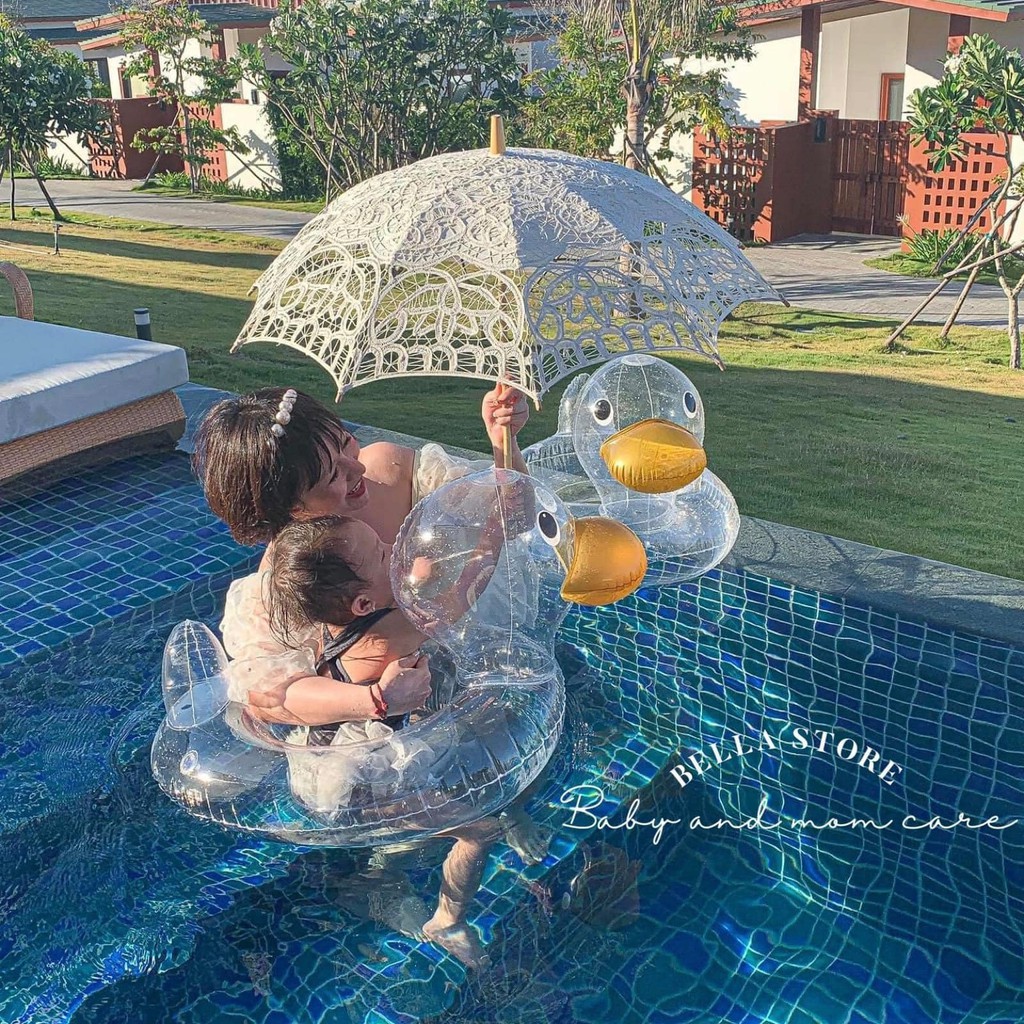 PHAO BƠI VỊT TRONG SUỐT CHO BÉ