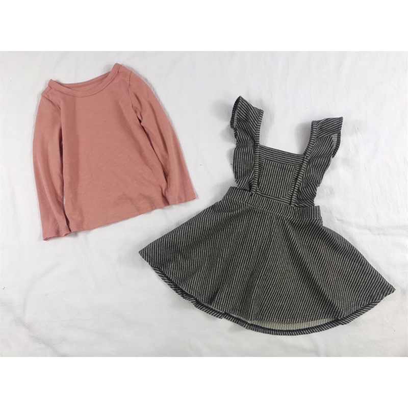 Sét áo váy thu đông cho bé gái 2-4 tuổi Chất cotton mềm cao cấp xuất dư 0721