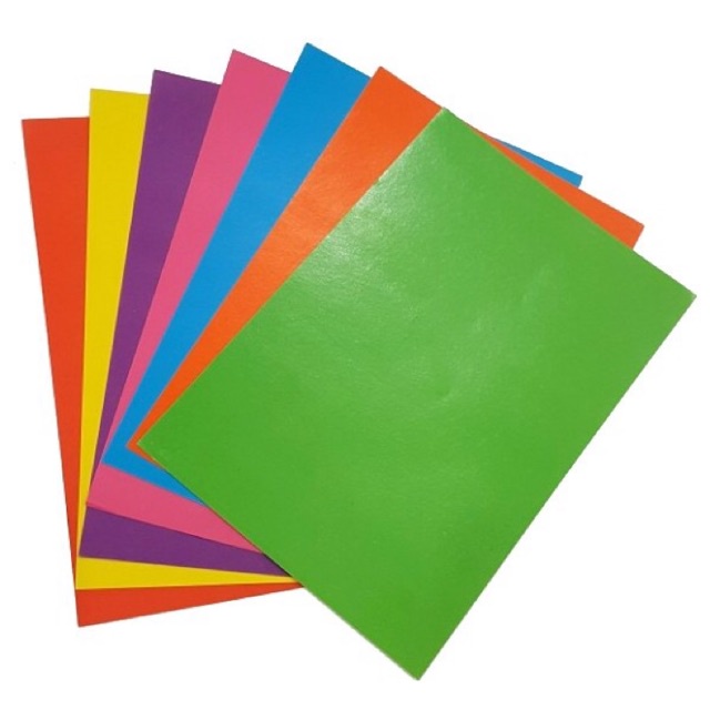 Xấp 70 tờ giấy màu thủ công (7 màu) không keo có kẻ ô caro khổ 17x21cm