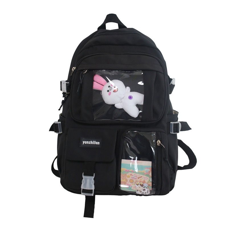 Balo Hàn quốc Siêu nhẹ Chống Thấm, Chống Nước, Balo ulzzang hàn quốc phối trong suốt we are young