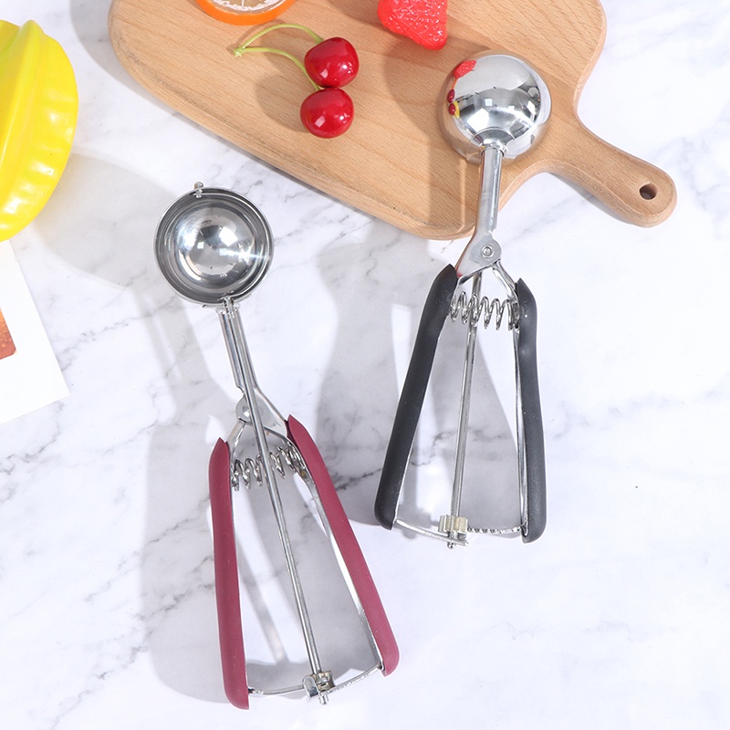 {FCC} Ice Cream Scoop Anti Slip Rubber Grip Cookie Dough Scoop with Trigger Release{yancrane3.vn}