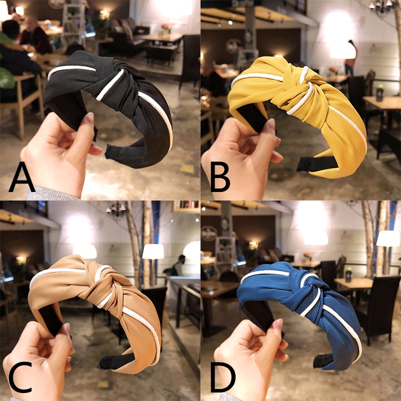 Băng Đô Cài Tóc Thiết Kế Nút Thắt Cổ Điển Phong Cách Hàn Quốc