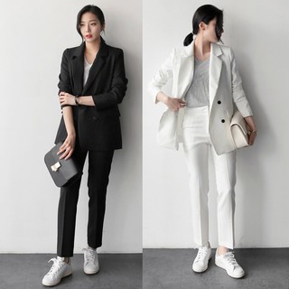 Set Blazer phong cách Công sở Hàn Quốc - Kèm ảnh thật