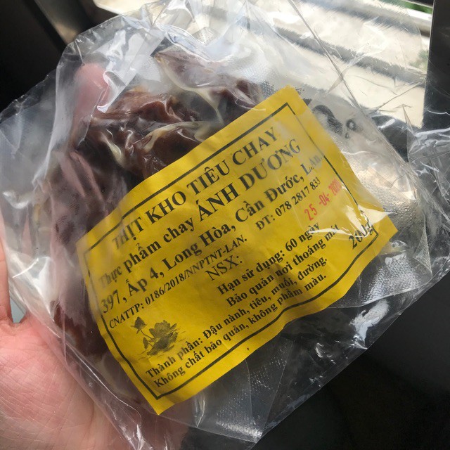 [Siêu hot] Thịt kho tiêu chay Ánh Dương, gói 200gr (hàng mới sản xuất, date còn dài, loại đặc biệt)