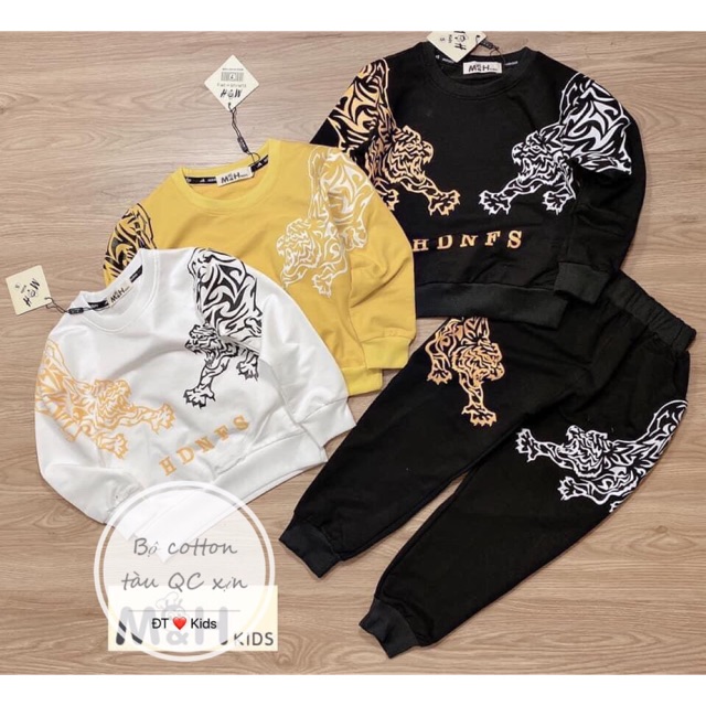Bộ hổ dài tay cho bé trai