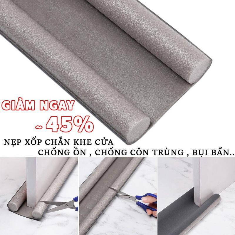 Nẹp xốp chắn khe cửa chống ồn, ngăn côn trùng, bụi bẩn, ngăn gió