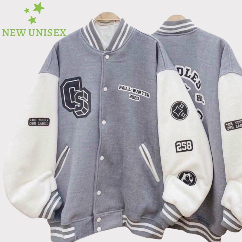 Áo Khoác Bomber form rộng Unisex chất nỉ dày dặn ( nam nữ đều mặc được )