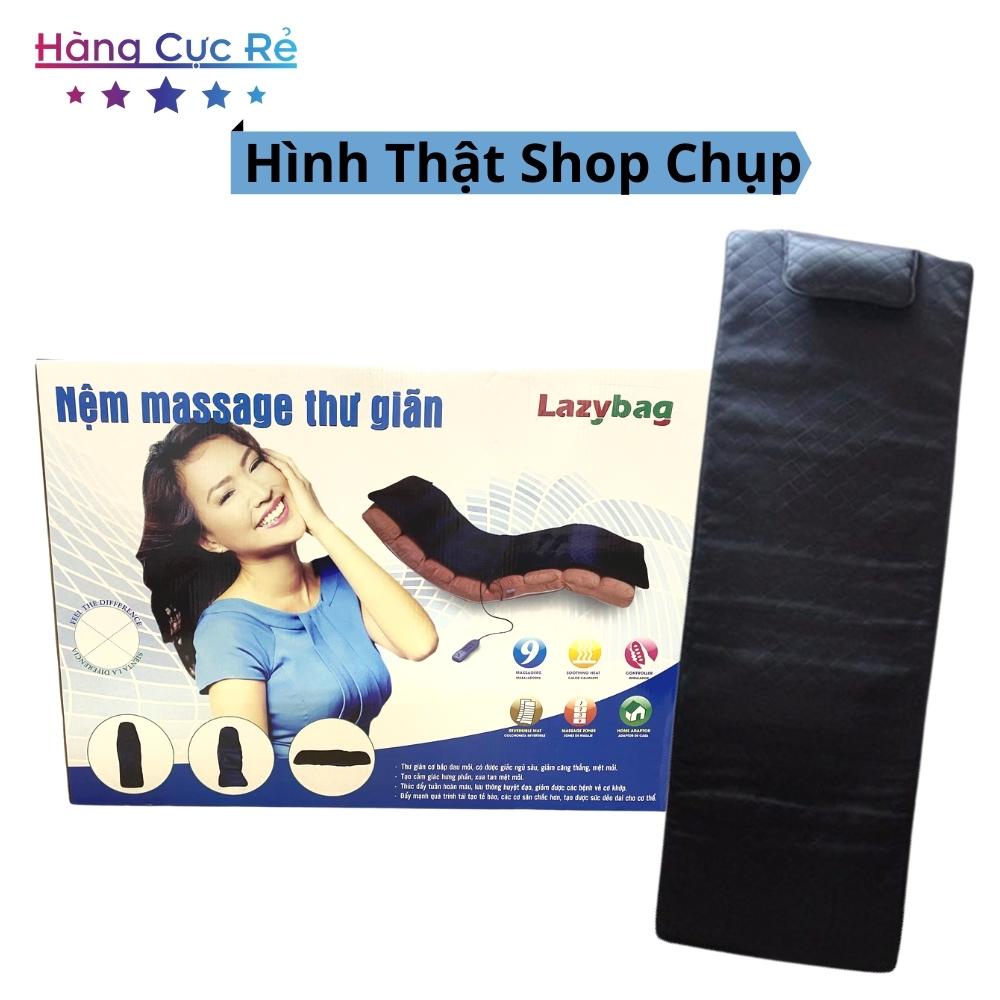 Đệm massage ôtô xoa bóp giảm đau mát xa lưng, có remote điều khiển, tặng Tẩu sạc HCR332 - Shop Hàng Cực Rẻ