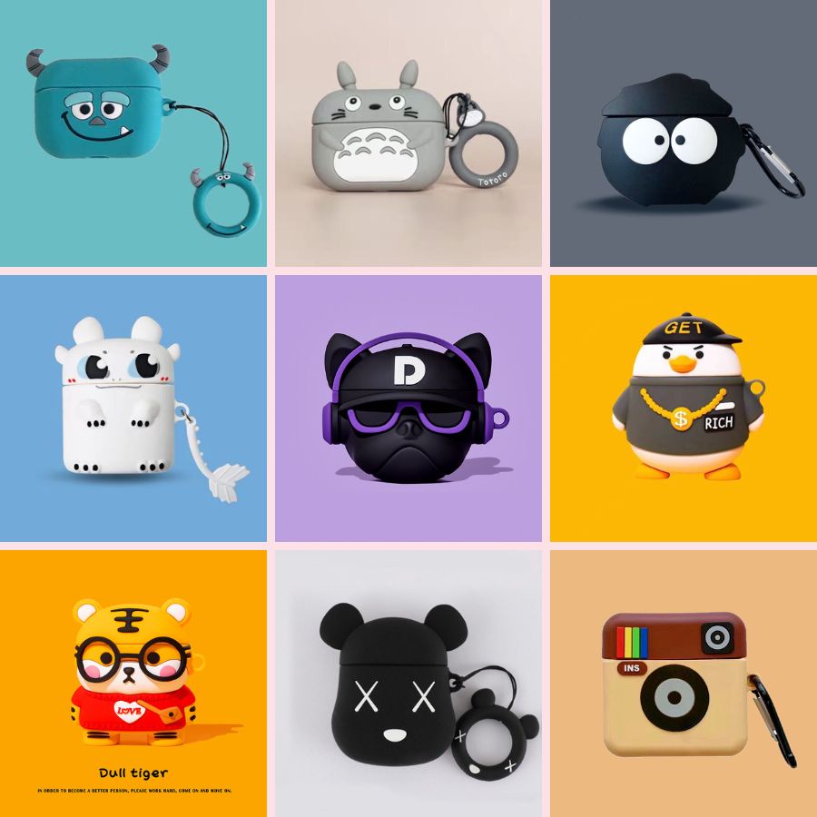 Vỏ ốp bao đựng cho tai nghe không dây bluetooth vỏ case aripods 1/2/3/Pro chống va đập - TSN39X