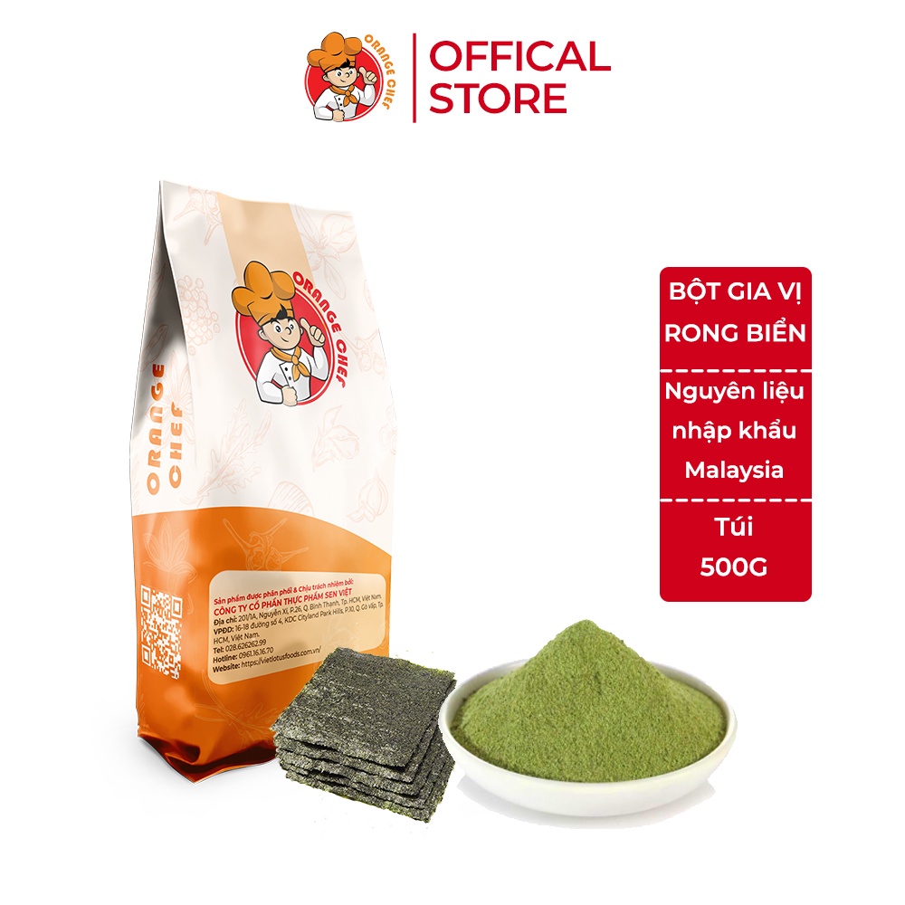 Bột Gia Vị Rong Biển Seaweed Seasoning - Orange Chef Túi 500g