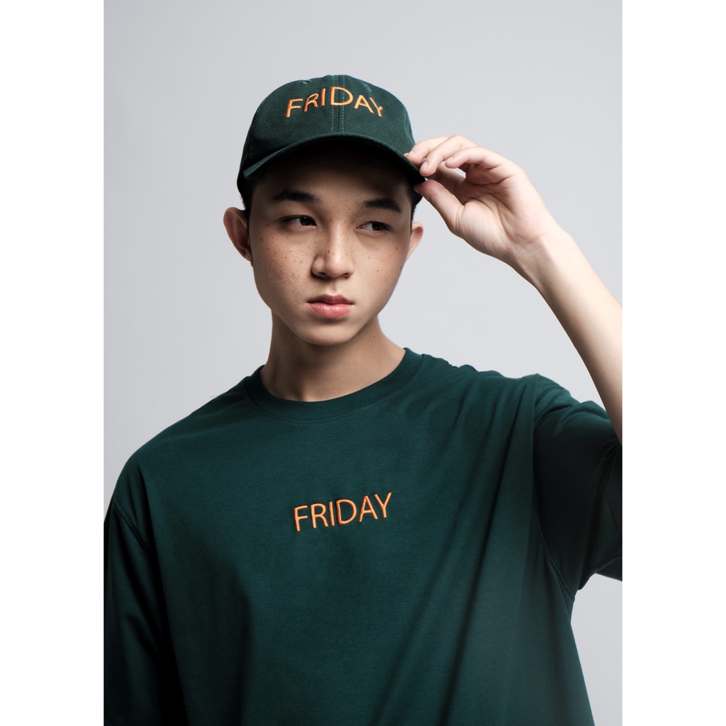 Nón Mũ Lưỡi Trai PERFEXT BASIC FRIDAY *DARK GREEN* Unisex Nam Nữ Màu Xanh Lá Hoạ Tiết Thêu