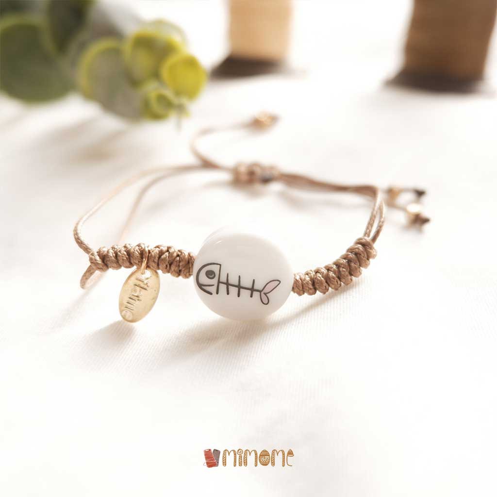 Vòng gốm mèo và xương cá dây rút | BigBuy360 - bigbuy360.vn