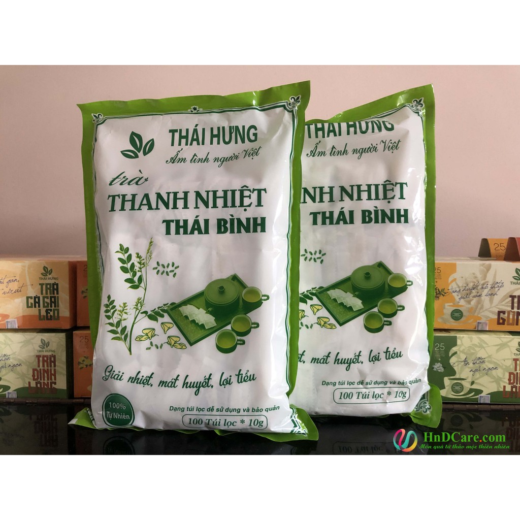 [CHÍNH HÃNG] Trà Thanh Nhiệt Thái Bình (trà thảo dược, 100% tự nhiên, dạng bịch) - giải khát, thanh nhiệt, hạ huyết áp