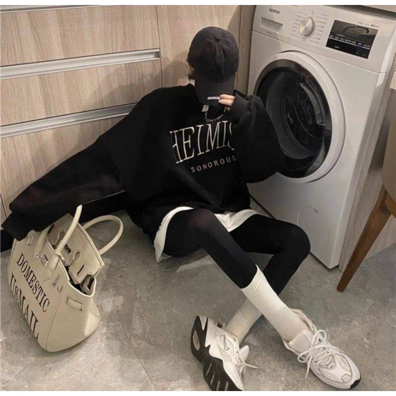 [Rẻ Vô Địch] Áo swt nỉ cổ tròn cotton tay bồng ------- ÁO NỈ PHỐI HEIMISH | BigBuy360 - bigbuy360.vn