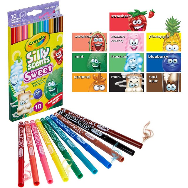 Bút lông nét thanh nét đậm Crayola Super tips mực thơm (lẻ - màu giao ngẫu nhiên)