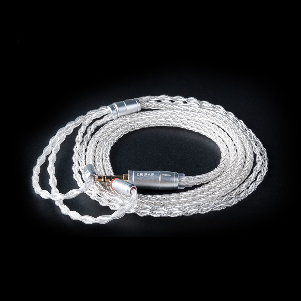 Dây Cáp Tai Nghe 8 Lõi Mạ Bạc Sành Điệu 2.5 / 3.5mm