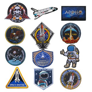 Vintage Apollo 11 VOYAGER BIỂN TRỞ LẠI SPACE Patch Collage USA Apollo Mission Patch Set