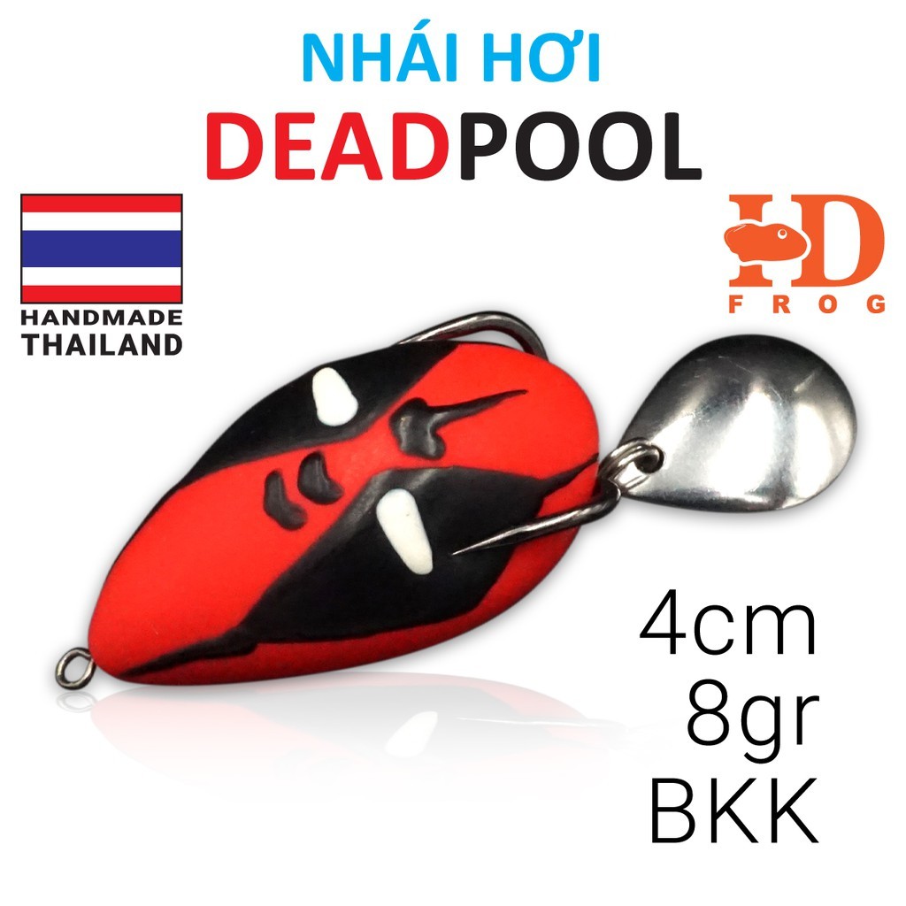 NHÁI HƠI DEADPOOL - MỒI GIẢ THÁI LAN CÂU LURE CÁ LÓC GIÁ RẺ - 4CM/8GR