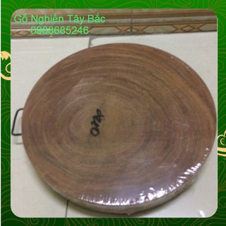 Thớt gỗ nghiến siêu bền đường kính 35cm bảo hành 3 tháng [ dày 4cm]