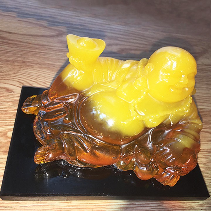 Phật Di Lặc màu hổ phách