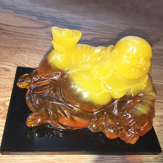Phật Di Lặc màu hổ phách