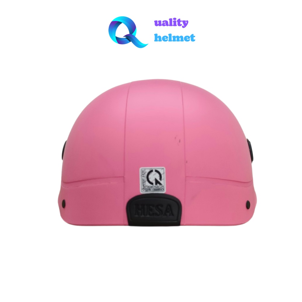 Mũ bảo hiểm nón sơn nửa đầu 1/2 cao cấp màu hồng có lỗ thông gió hàng chính hãng
